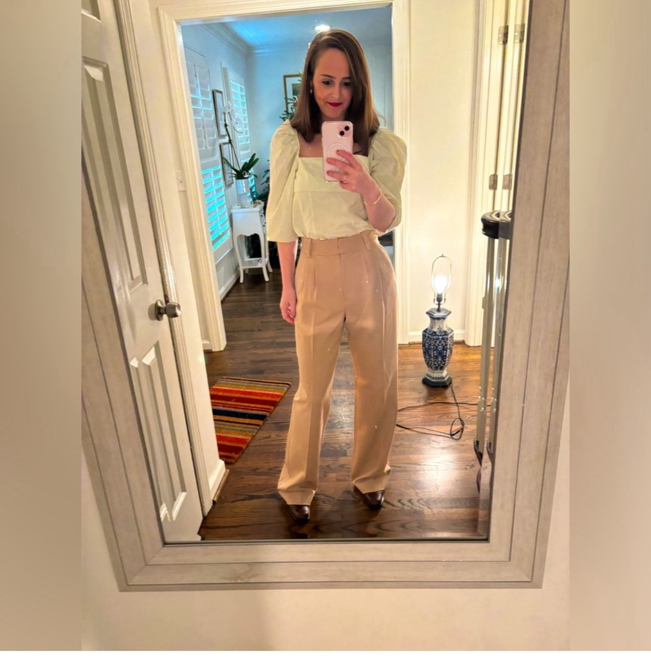 Favorite Daughter Favorite Pant Pleated Beige Trouser - Size 2