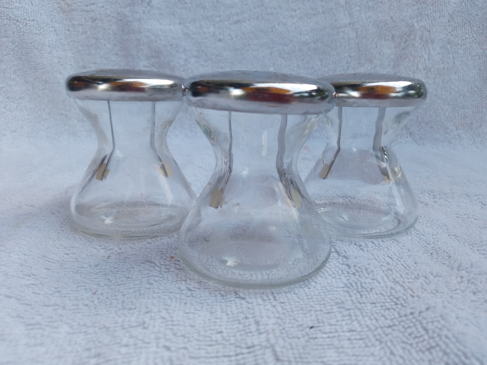 Vtg Mid-Century Nelson Cornelius Hourglass Bauhaus Salt & Pepper Shakers + Extra