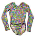 GK Elite AXS Field of Flowers LS Leotard Bodysuit VTG Stretch Floral NWT Size XS