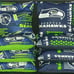 Set of 8 Seattle Seahawks Cornhole Bean Bags FREE SHIPPING