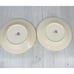 Home Trends HIBISCUS Bamboo Edge Ferns Floral Red Border Dinner Plates Set of 4