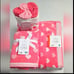 CARO KIDS Reversible Valentine's Set of Nine Towels With Hearts - 100% Cotton