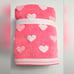 CARO KIDS Reversible Valentine's Set of Nine Towels With Hearts - 100% Cotton