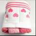 CARO KIDS Reversible Valentine's Set of Nine Towels With Hearts - 100% Cotton