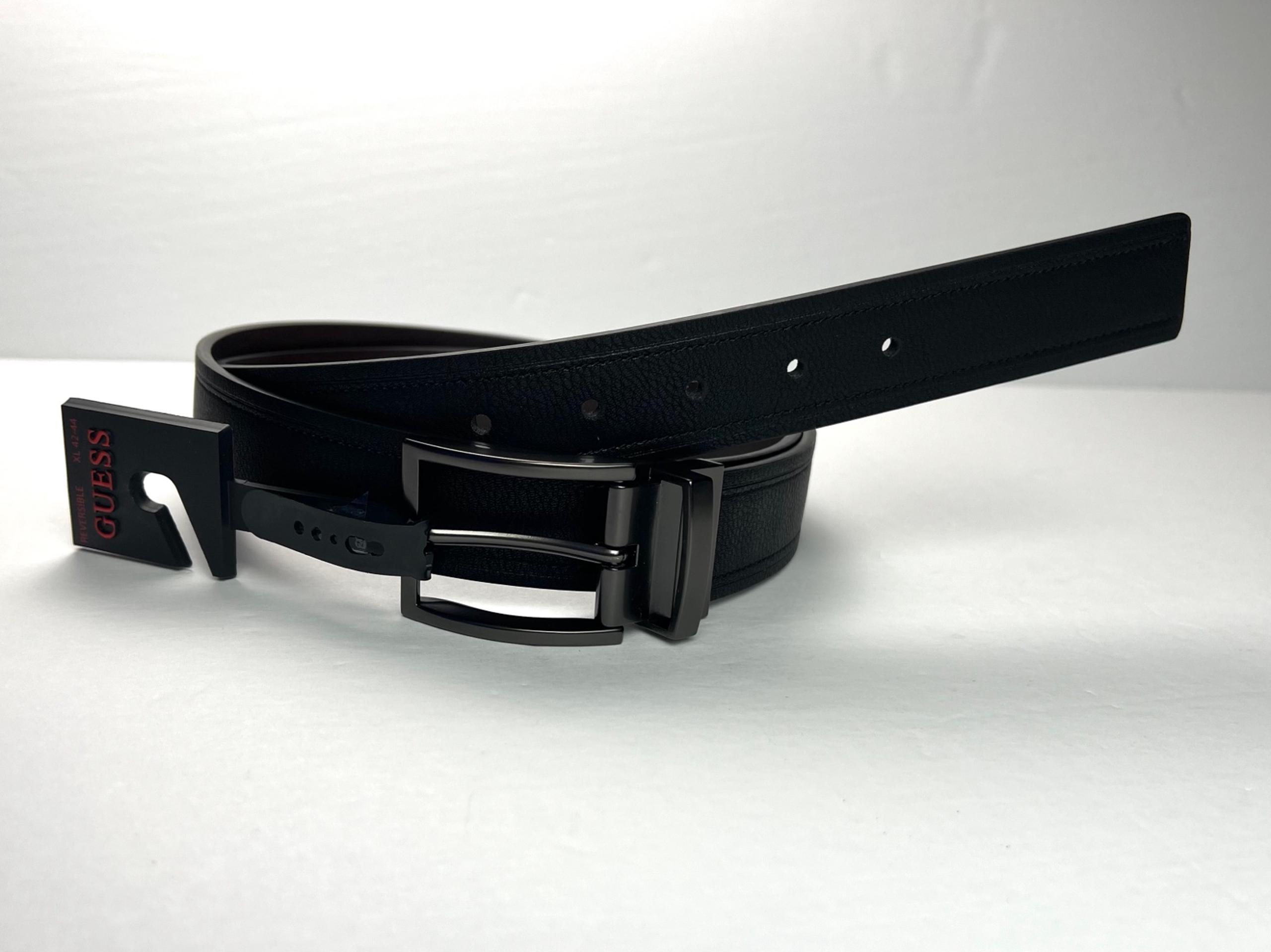 Guess Black Brown Reversible Belt Men's Size XL 42-44