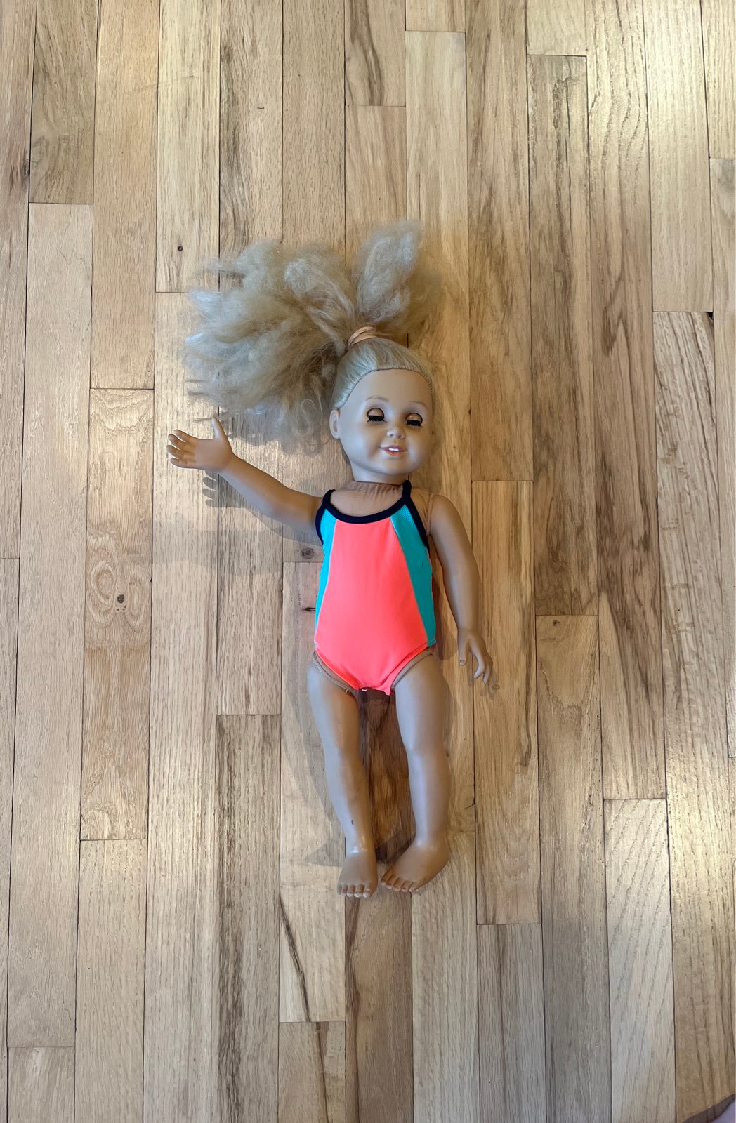 American Girl Doll Blonde Bathing