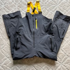 AETHER Stealth Snow Bib graphic grey with yellow accents L