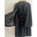 Coat Blazer midi dress warm cloak cape sleeves belted with pockets & button XL