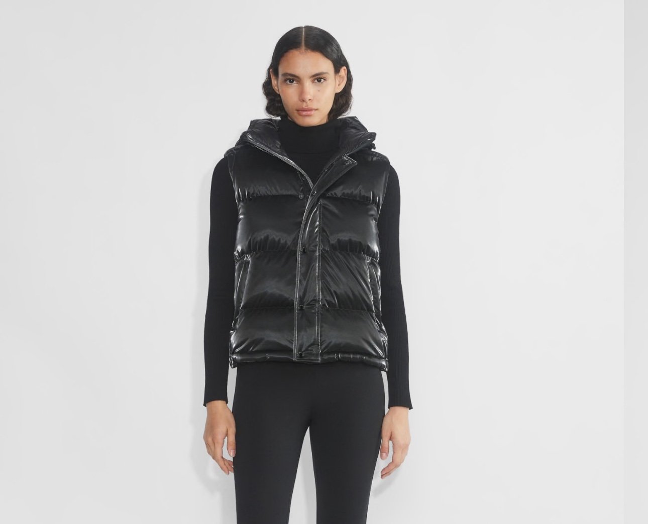 Aritzia The super puff vest - liquid shine