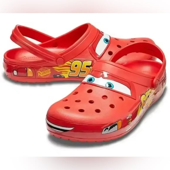 New Crocs Classic Clog Cars Lightning Mcqueen Disney Pixar Size NO LIGHT…
