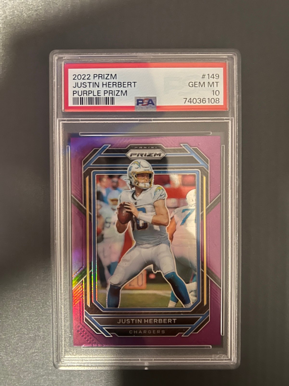 2022 Justin Herbert purple prizm