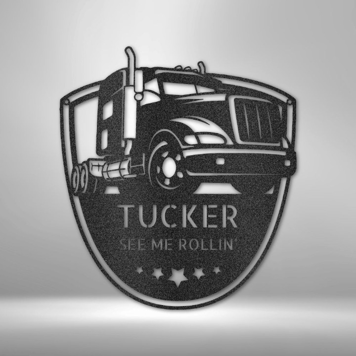 Trucker Monogram Metal Décor Sign Makes An Amazing Gift Multiple Size&Colors