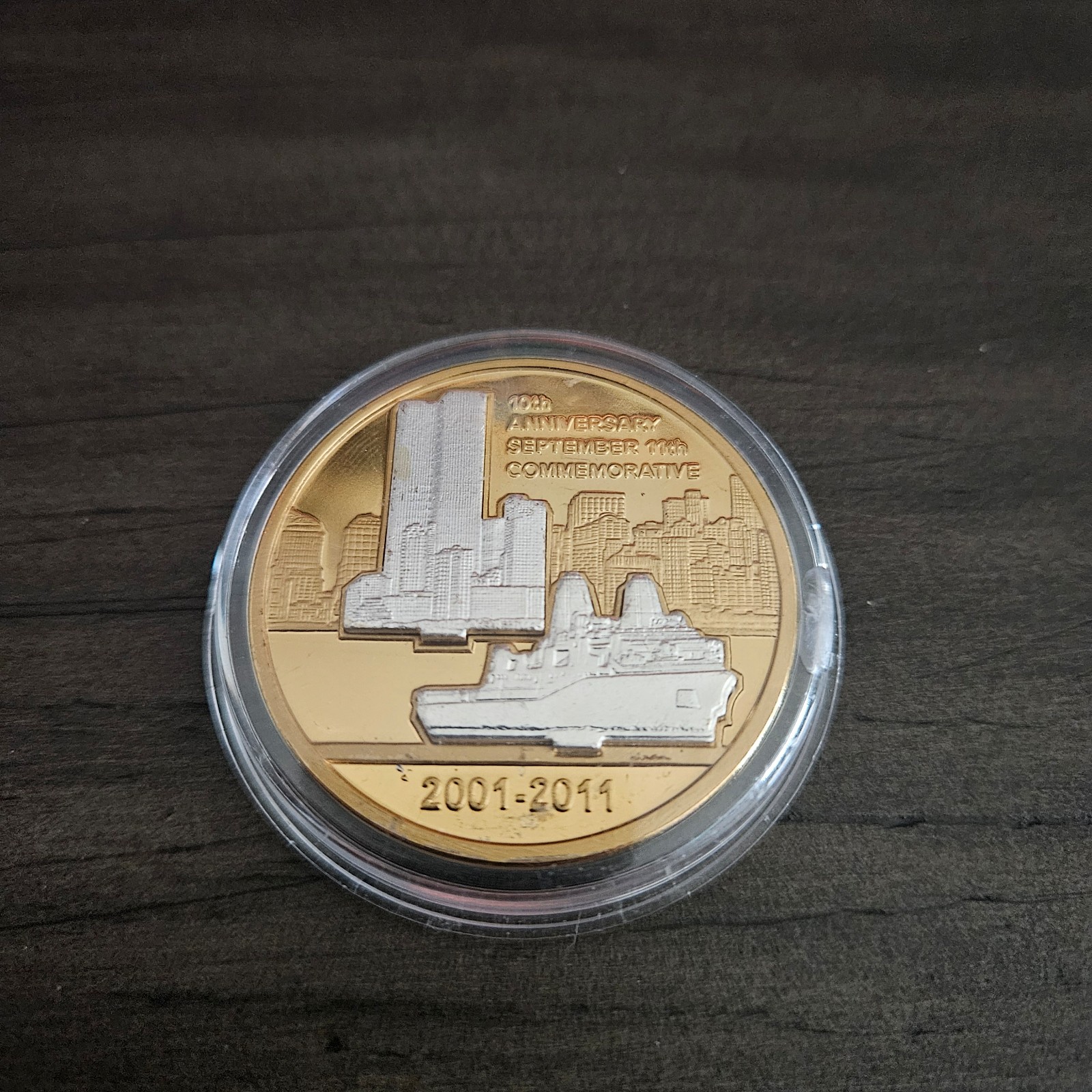2011 September 11th 10th Anniversary Pop Up Commemorative Medal 39mm