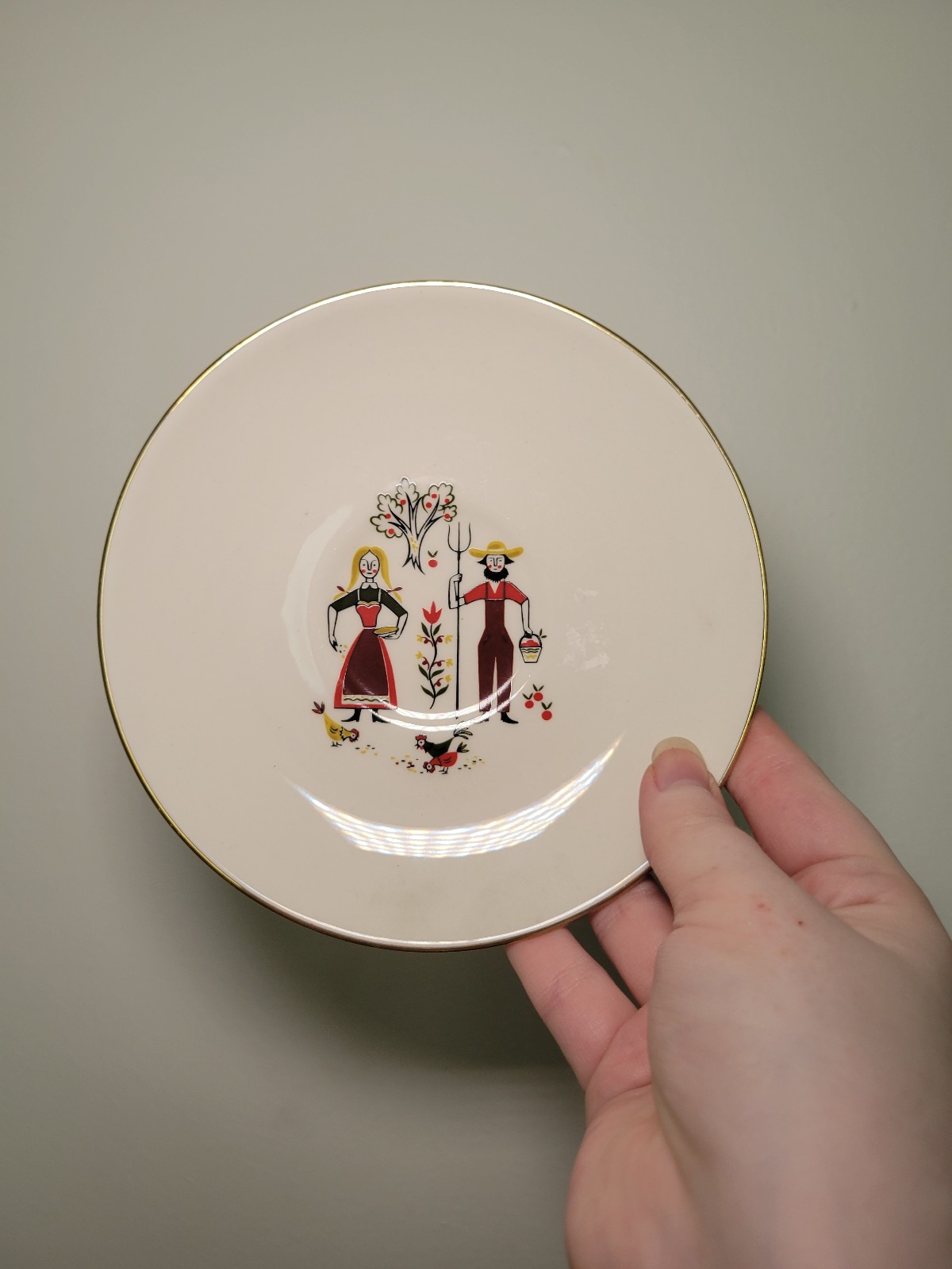 Vintage 1950s Rythm by Homer Laughlin Bread and Butter Plate