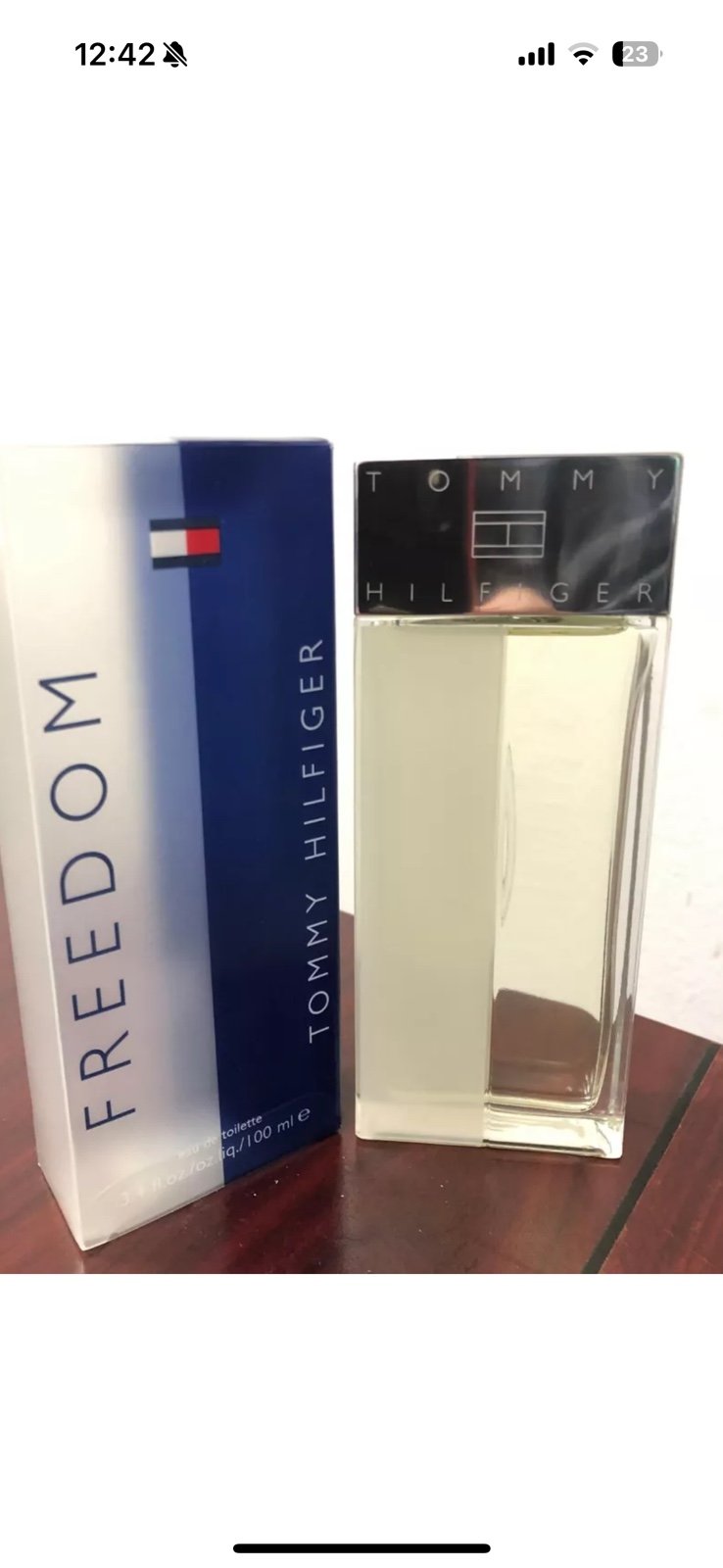 ** VINTAGE ** TOMMY FREEDOM MEN by TOMMY HILFIGER 3.4 FL oz / 100 ML EDT Unboxed