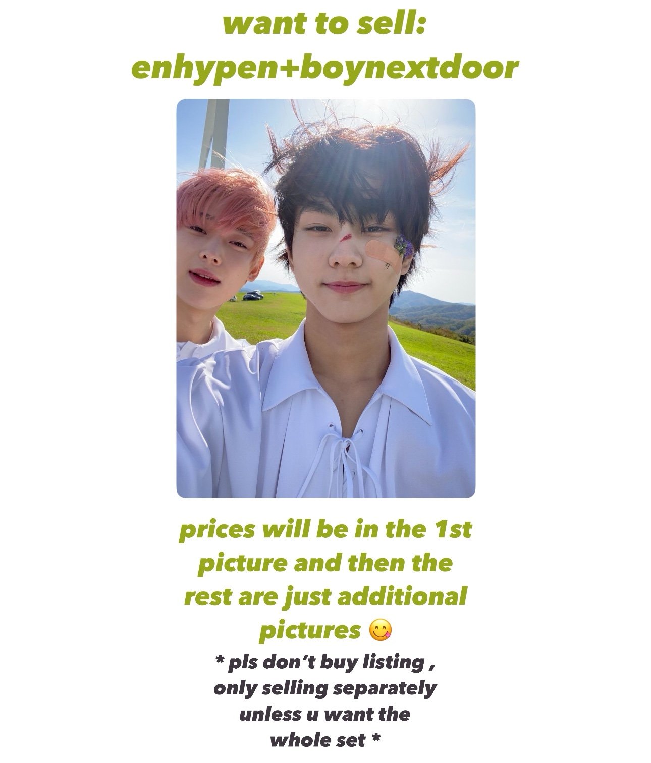 Enhypen and Boynextdoor Photocards (don’t buy listing unless u want all) !!