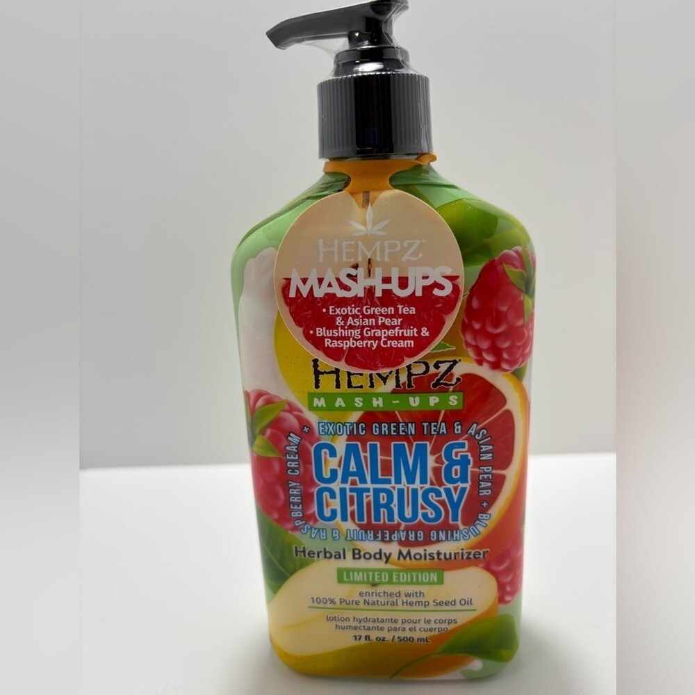 Hempz Mash-Ups Calm & Citrusy Exotic Green Tea Asian Pear Grapefruit Raspberry