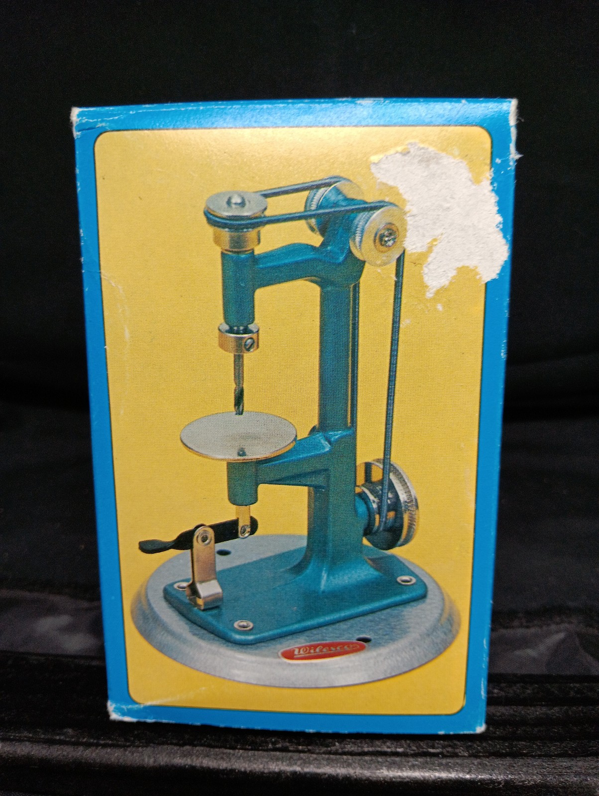Vintage Wilesco W. Germany M51 Tin Mini Drill Press Steam Engine