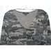 Sanctuary Women's V-Neck Cozy Pocket Sleeve Top in Distressed Camo Medium 89