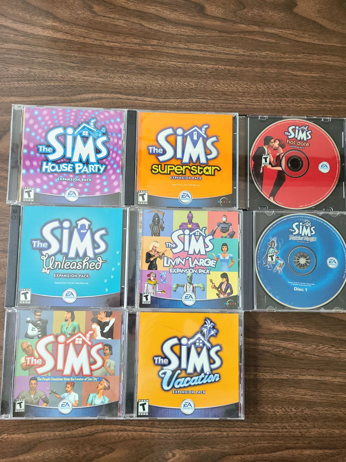 The Sims and 7 expansions