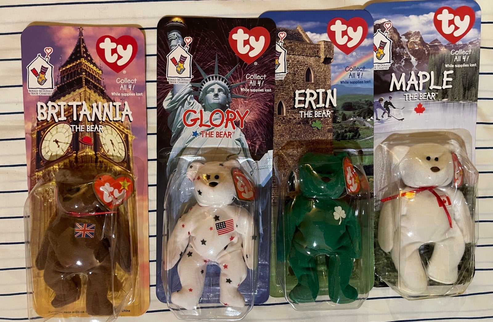 Rare McDonald’s Teenie Beanie Babies International Complete Set