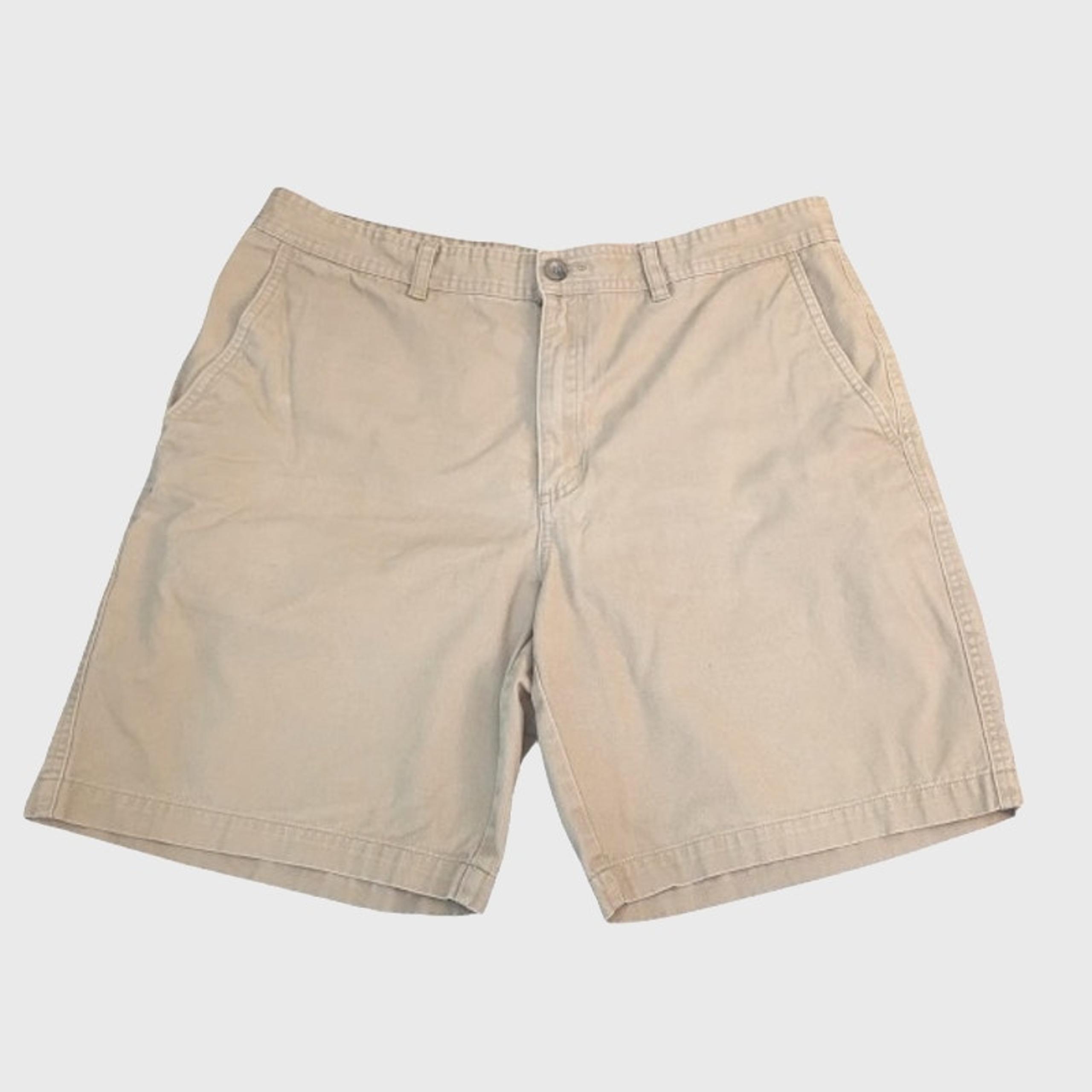 Mens EDDIE BAUER 100% Cotton Khaki Chino Shorts Size 35