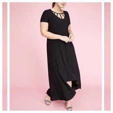 Lane Bryant Cage Neck High Low Dress