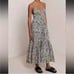 A.L.C. Rhodes Smocked Floral Open Back Cotton Maxi Dress