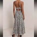 A.L.C. Rhodes Smocked Floral Open Back Cotton Maxi Dress