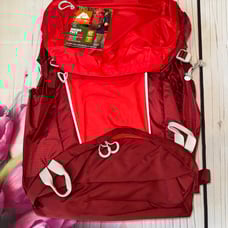 Ozark Trail Hiking Pack 47 Liters 2 Side Pockets 12.1”x9” Red