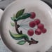 Set Of 8 Rare Antique MCM Cockcroft Hand Painted Cherry Pottery Salad Plates OBO