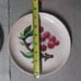 Set Of 8 Rare Antique MCM Cockcroft Hand Painted Cherry Pottery Salad Plates OBO