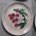 Set Of 8 Rare Antique MCM Cockcroft Hand Painted Cherry Pottery Salad Plates OBO