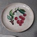 Set Of 8 Rare Antique MCM Cockcroft Hand Painted Cherry Pottery Salad Plates OBO