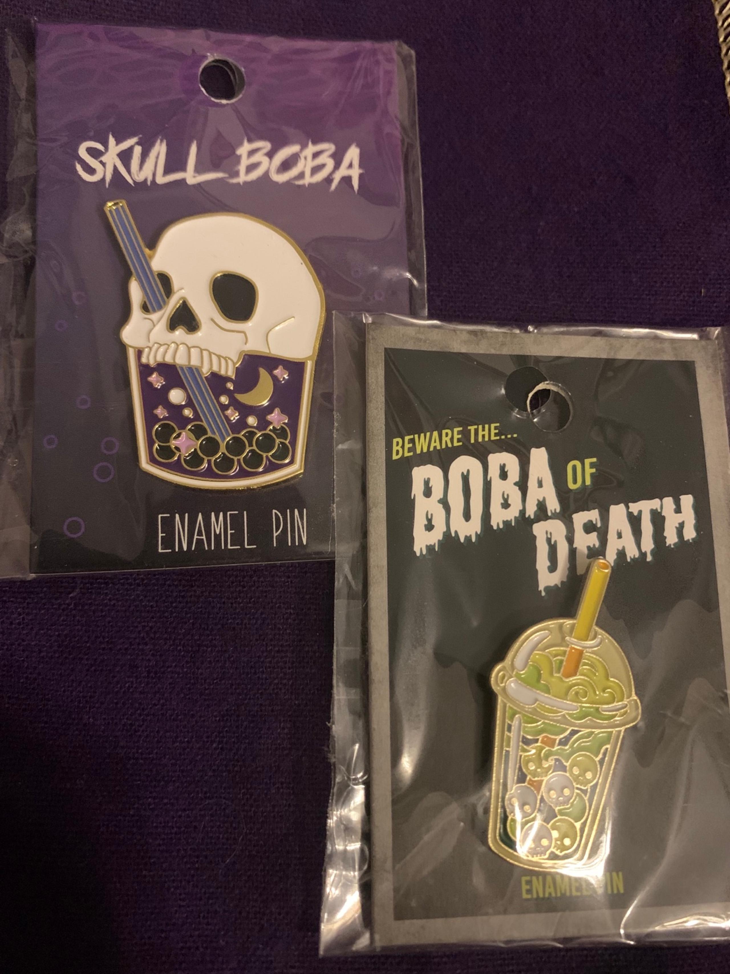 Boba enamel pin set