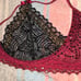 NEW black and burgundy hand rhinestoned lingerie