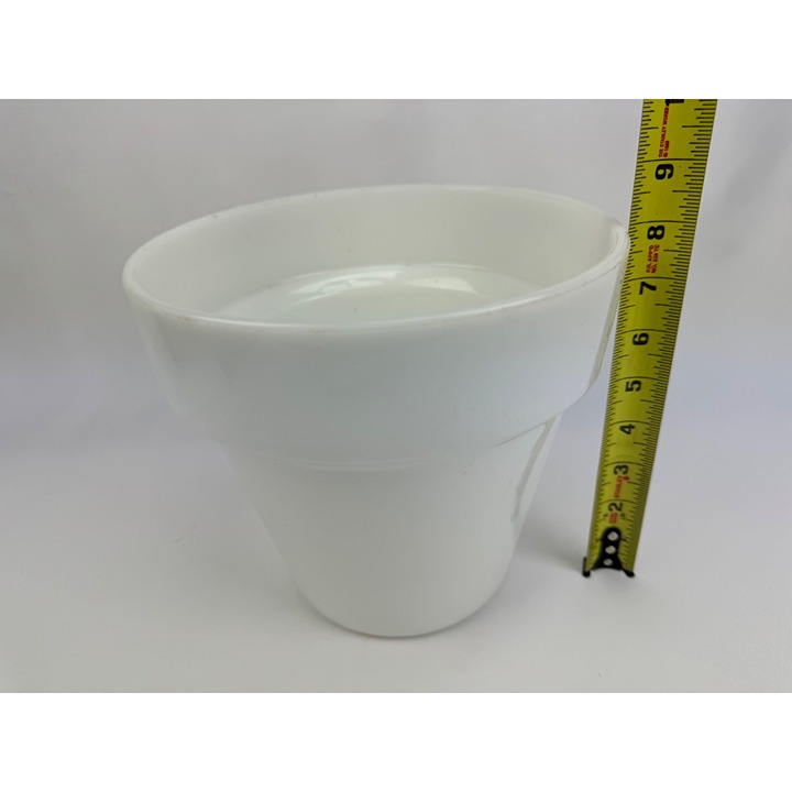 Large White Milk Glass Planter Pot 8” x 8 3/4”