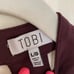Tobi Burgundy Cropped Lace Up Halter Top Large