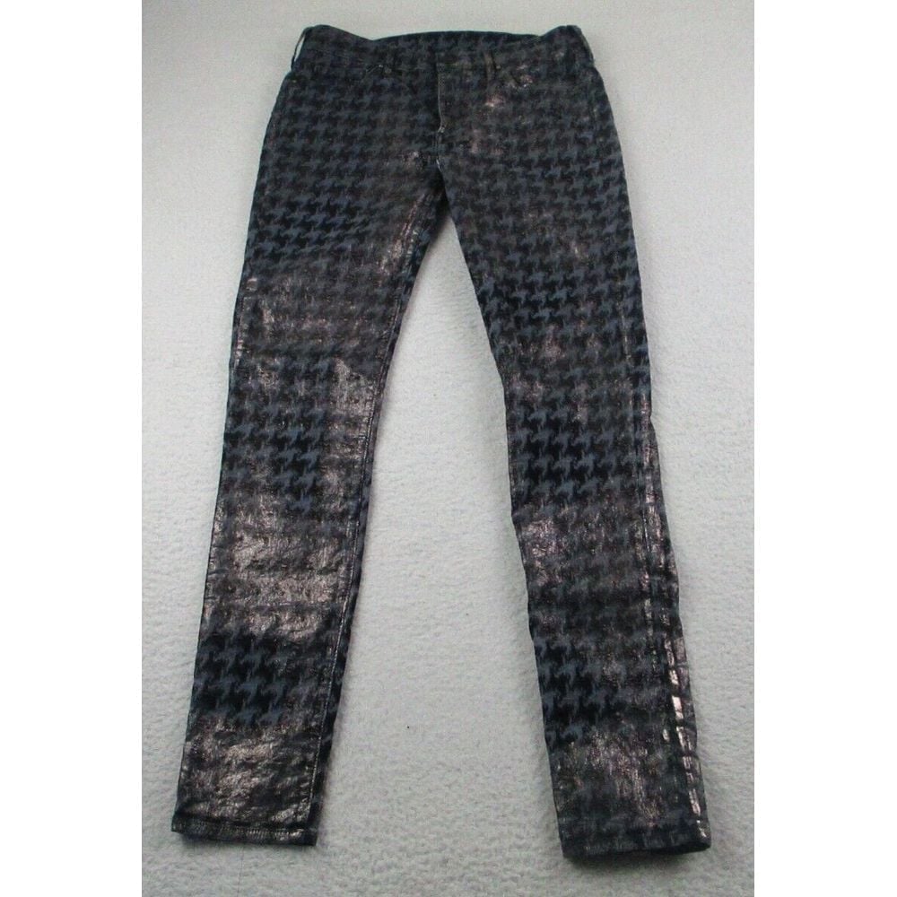 True Religion Jeans Halle 28X30 Metallic Coated Jacquard Jeans 53/142 Italian