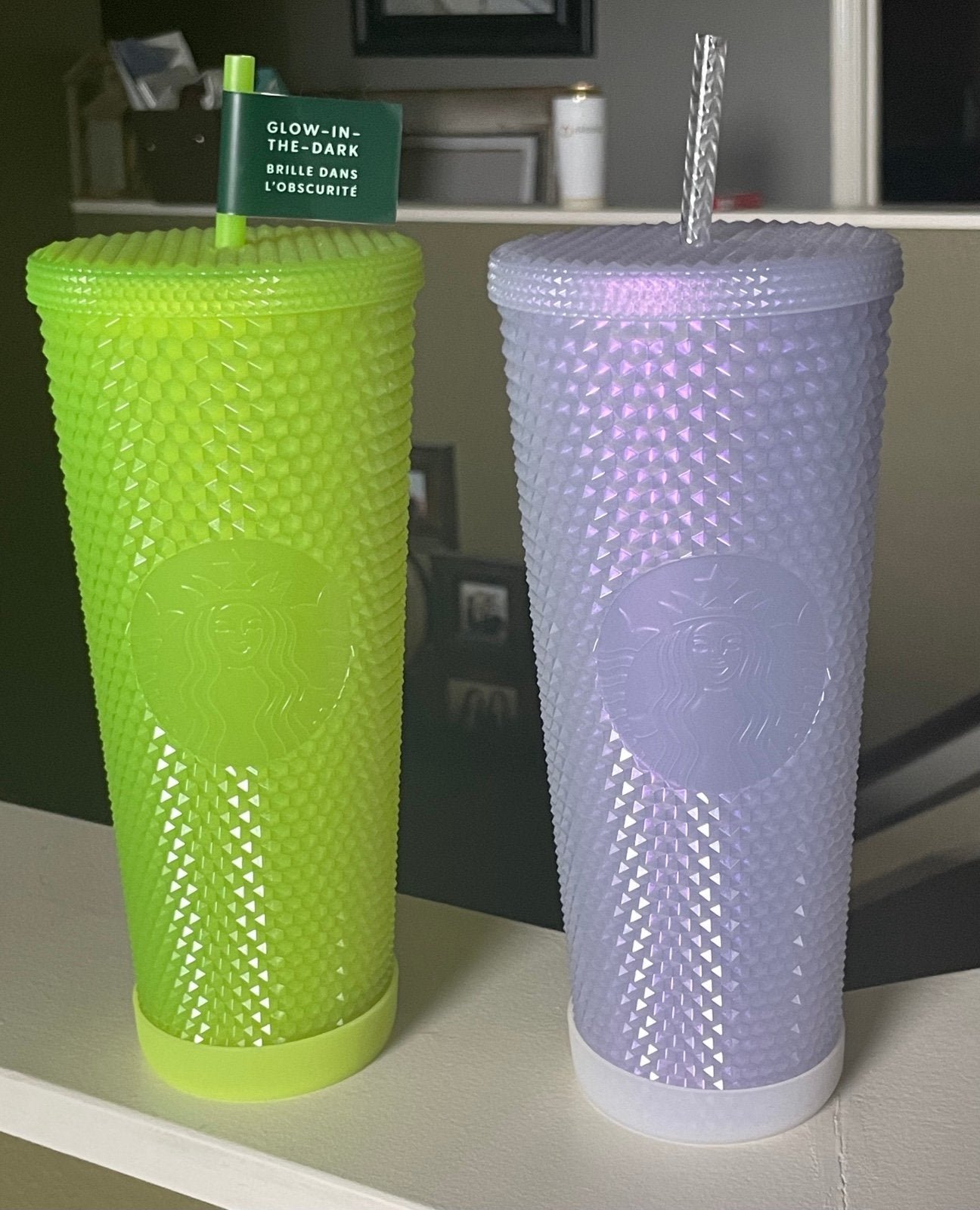STARBUCKS LEMONGRASS & ICY WHITE BLING STUDDED VENTI BUNDLE + BUMPERS