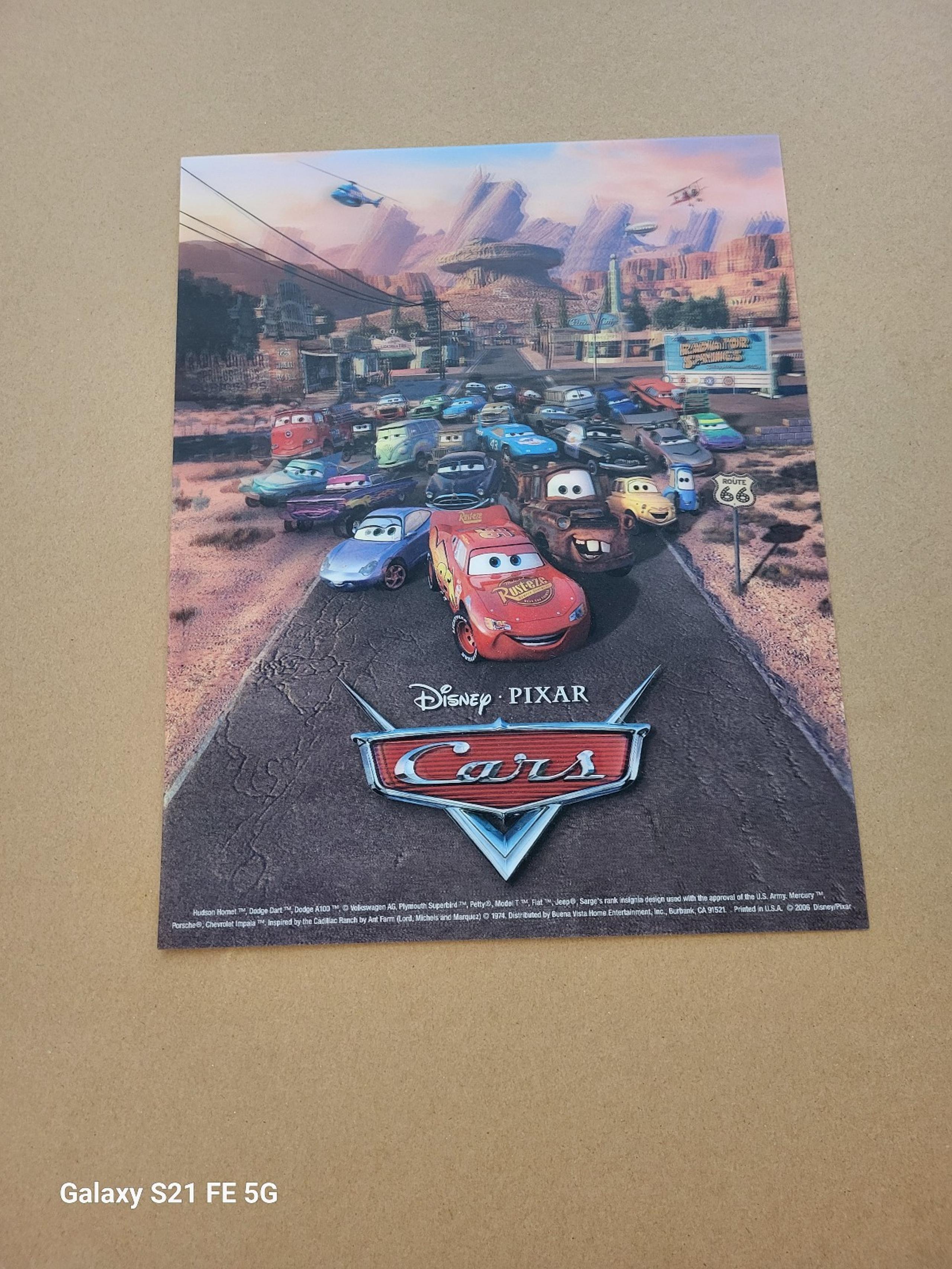 Disney Pixar Cars 3D Lithograph