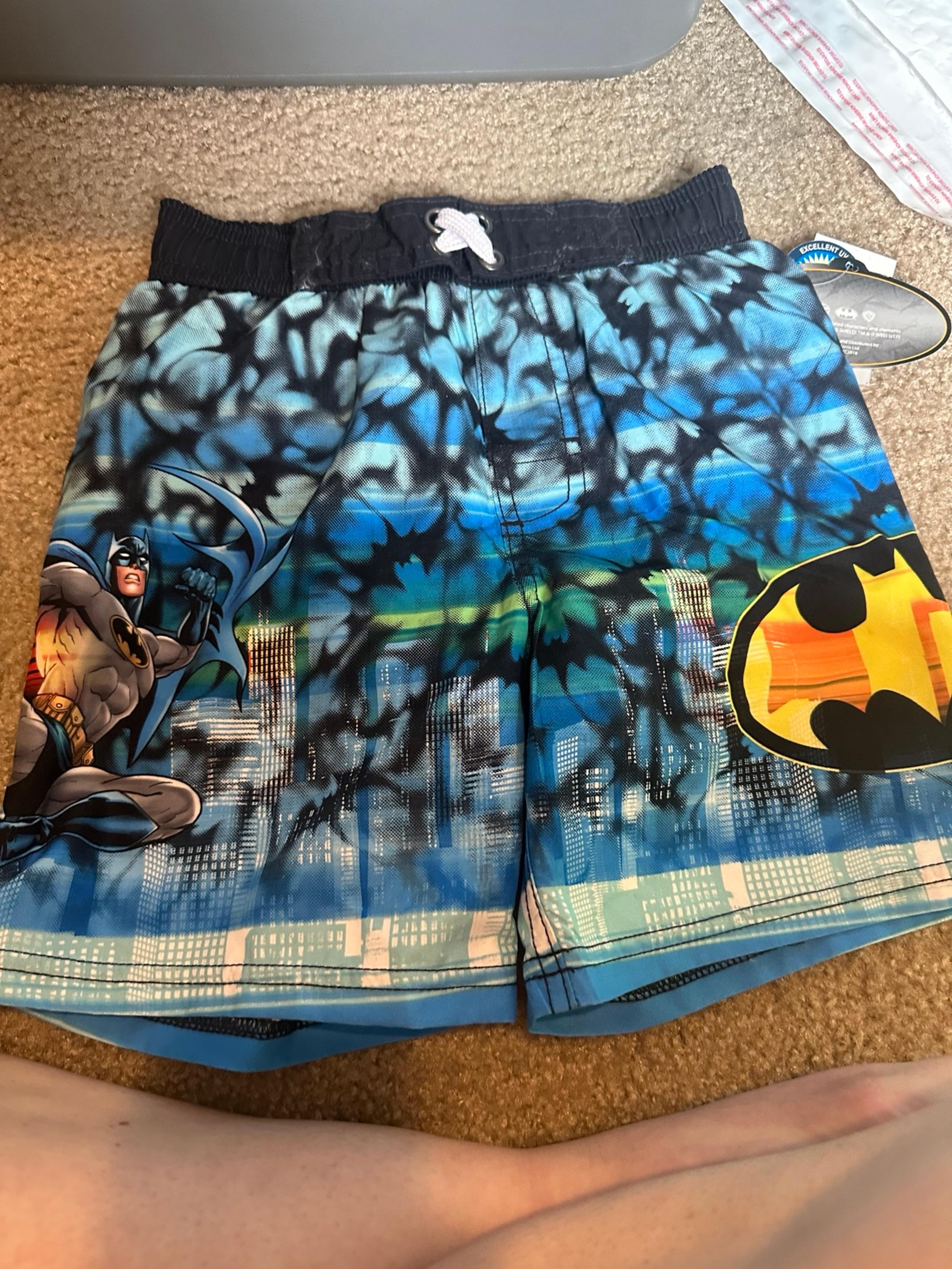 Boys Batman swimming trunks  size XS 4/5