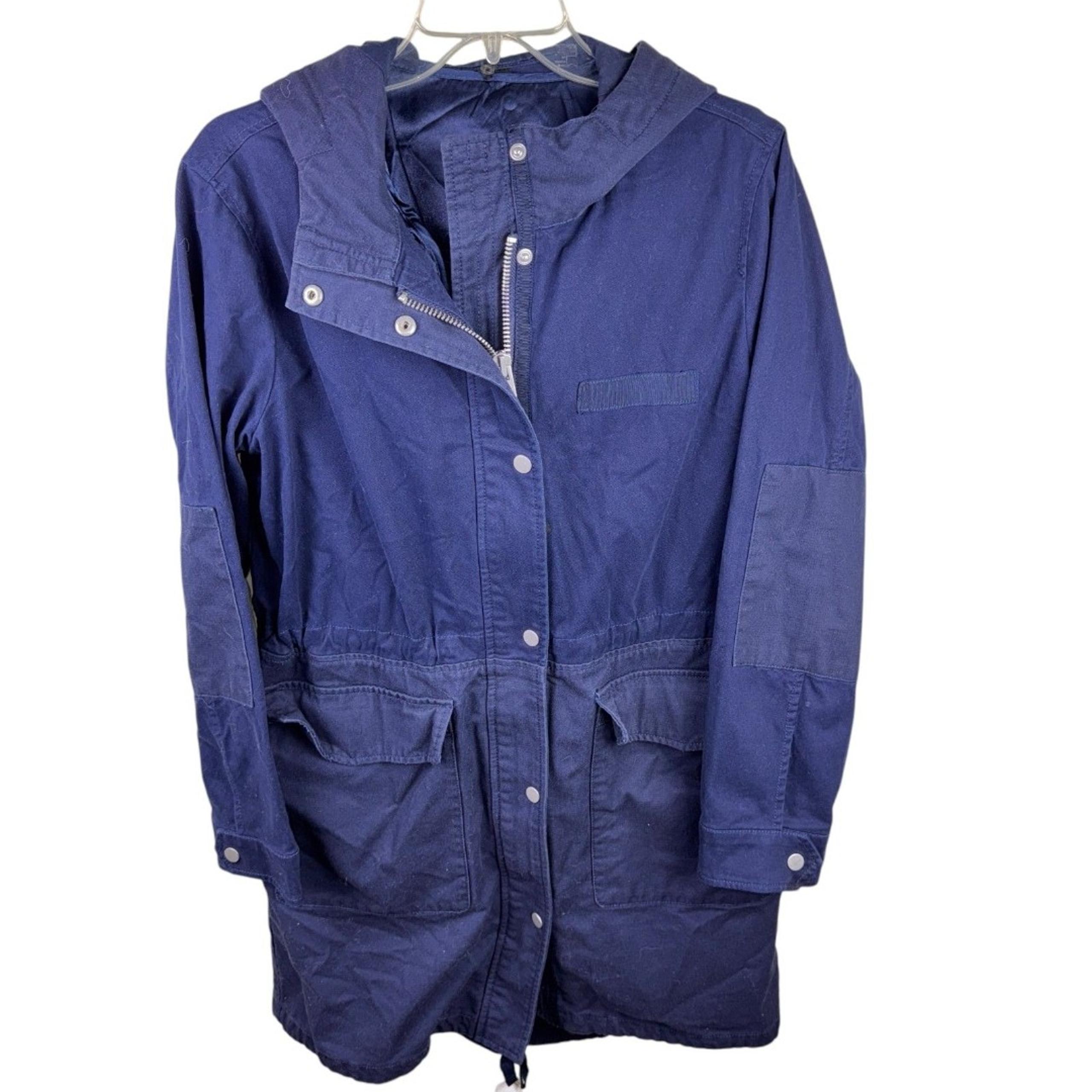 Gap 2 in 1 Parka Chore Coat Jacket Lake Blue Hood Small Removable Liner Women