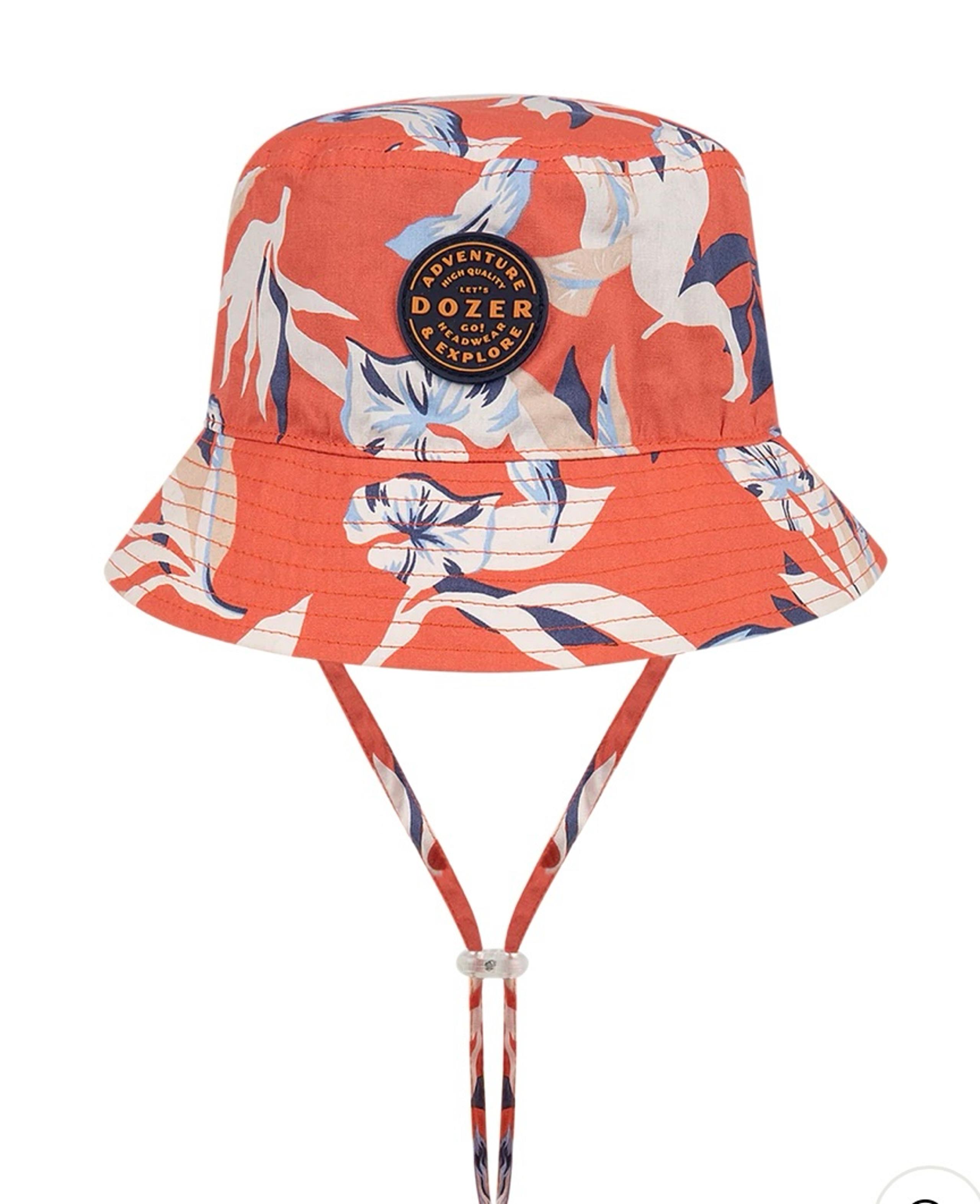 Dozer Boy’s Bucket Hat Winton in Coral Pink Tropical NWT