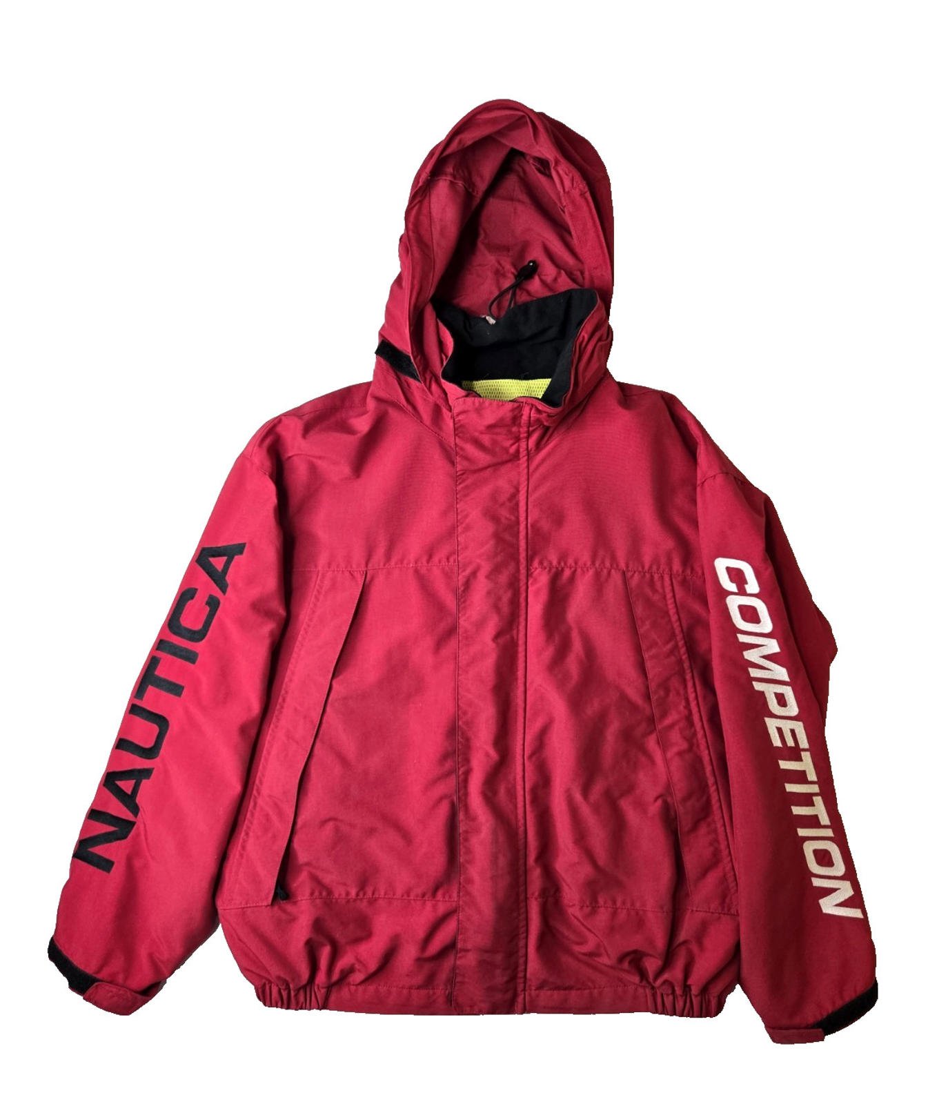 Nautica Competition Vintage Spellout Red Zip Jacket Mens Size Large L