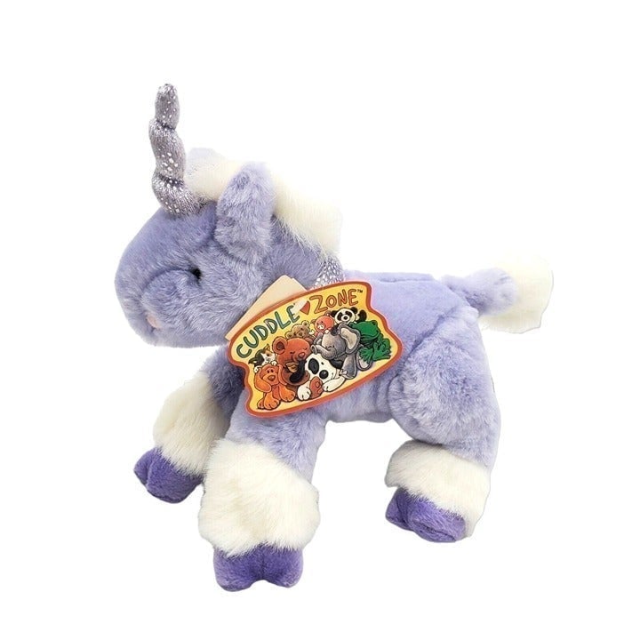VTG HTF 2001 Commonwealth Pastel Purple 8 Unicorn Stuffed Plush Toy EUC TAGS