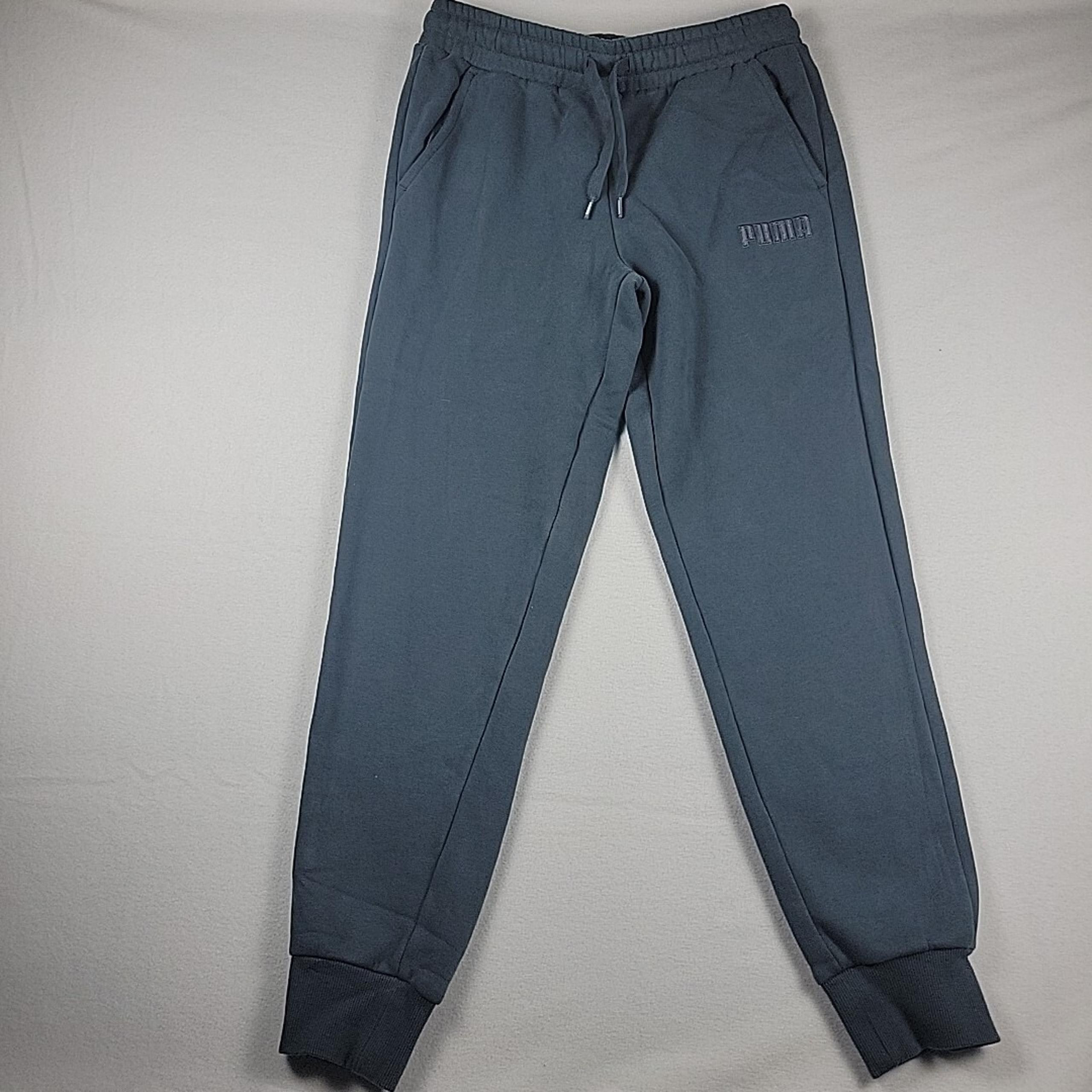 Puma Men's Jogger Sweatpants Medium Teal Athletic Streetwear