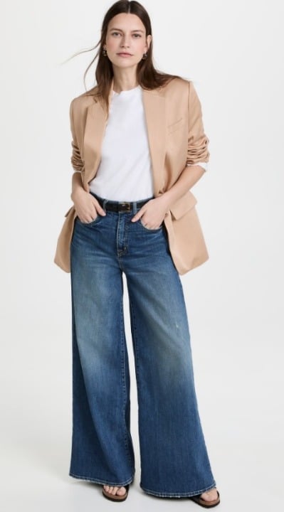 NILI LOTAN Josette Wide Leg Jean, Classic Wash - Size 27