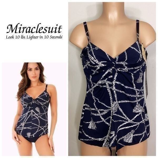 New. Miraclesuit nautical rope tankini top. 8. Normally 126