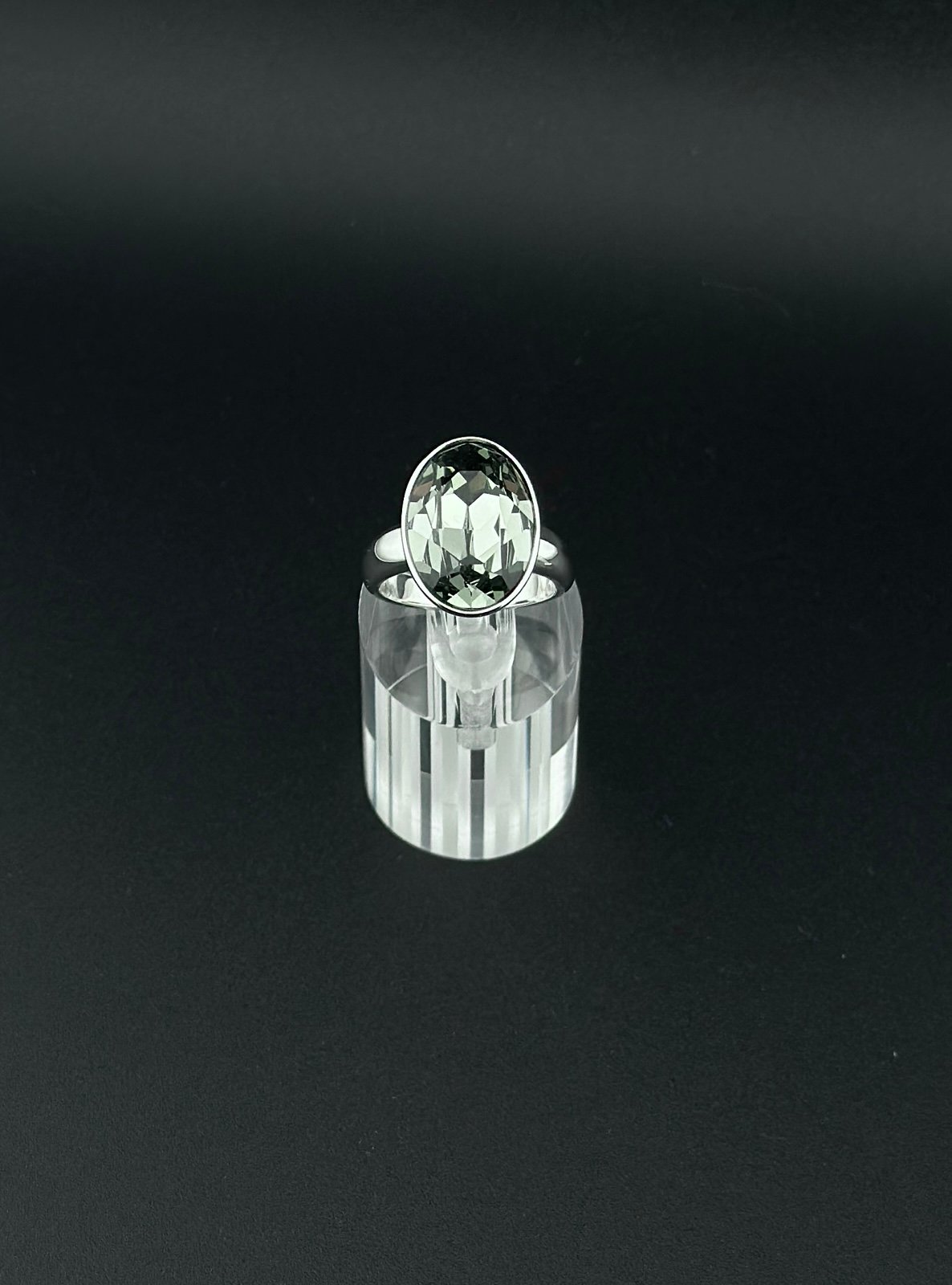 Eclipse Ring Size 8 Touchstone Crystal by Swarovski